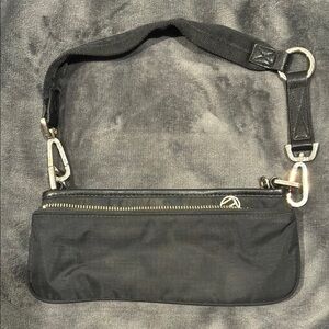 Small Black Nylon Shoulder Bag
